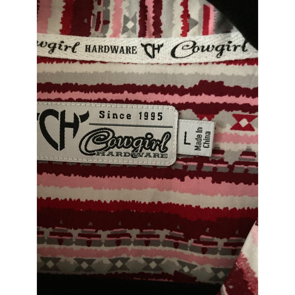 NWT  Cowgirl Hardware Vintage Azlec S/S Print Short Sleeve Shirt Large - Picture 3 of 7